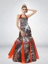 Beautiful Mermaid Halter Top 2015 Camo Prom Dresses CMPD071FOR