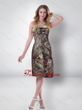 Elegant Empire Strapless Knee Length Camo Prom Dresses in Multi Color CMPD034FOR