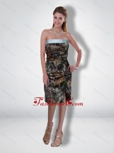 Flirting 2015 Column Strapless Tea Length Camo Prom Dresses CMPD066FOR