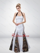 Mermaid Halter Top Romantic Camo Prom Dresses with Ruching CMPD052FOR