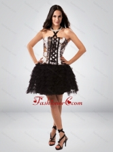 Perfect 2015 A Line Halter Top Camo Prom Dresses with Ruffled Layers CMPD003FOR