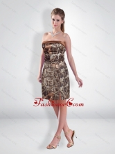 Perfect Short Strapless Camo Prom Dresses with Ruching CMPD024FOR
