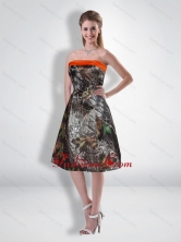 Popular Short Strapless Knee Length Camo Prom Dresses CMPD008FOR