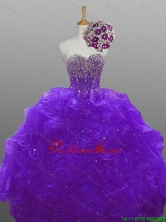 2015 Fall Perfect Beaded Quinceanera Dresses with Rolling Flowers SWQD008-8FOR