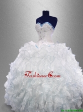 2016 Spring Sweetheart Quinceanera Dresses with Beading and Ruffles SWQD027FOR