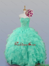 2016 Summer Beautiful Sweetheart Quinceanera Dresses with Beading and Ruffles SWQD007-10FOR