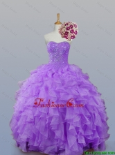 2016 Summer New Style Sweetheart Quinceanera Dresses with Beading and Ruffles SWQD007-4FOR
