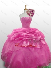2016 Summer Perfect Sweetheart Rose Pink Quinceanera Dresses with Paillette SWQD010-12FOR