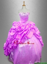 Beautiful Strapless Beaded Sweet 16 Dresses with Pick Ups SWQD039-3FOR