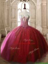 Classical Big Puffy Wine Red Quinceanera Dress with Beading SWQD171-3FOR