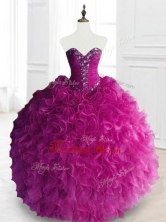 Fashionable Beading and Ruffles Quinceanera Dresses in FuchsiaSWQD066-5FOR