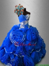 Fashionable Rolling Flowers Sweet 16 Dresses with Beading SWQD040-5FOR
