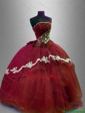 Hot Sale Appliques Strapless Quinceanera Gowns with Beading SWQD024-2FOR