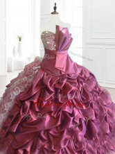 Hot Sale Strapless Sequins and Ruffles Sweet 16 Dresses for 2016SWQD073-2FOR