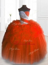 Luxurious Sweetheart Hand Made Flowers and Beading Quinceanera GownsSWQD065-3FOR