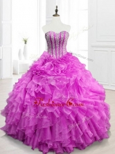 Modern Beading and Ruffles Fuchsia Quinceanera Gowns for 2016SWQD063-3FOR