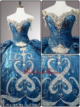 New Style Sweetheart Beading Teal Quinceanera Dresses for 2016SWQD056FOR