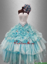 Perfect Strapless Quinceanera Dresses with Beading and Pick Ups for 2016 Spring SWQD045FOR