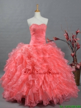 Perfect Sweetheart Beading Watermelon Quinceanera Dresses for 2016 Summer SWQD002FOR