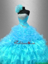 Popular Strapless Sequined Sweet 16 Gowns with Ruffles  SWQD044-1FOR