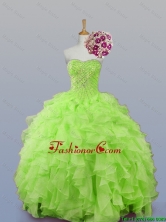 2015 Fall Perfect Sweetheart Beaded Quinceanera Dresses with Ruffles SWQD007-9FOR