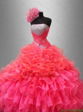 2016 Perfect Strapless Quinceanera Dresses with Sequins and Ruffles  SWQD044FOR