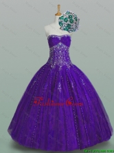 2016 Summer New Style Strapless Quinceanera Dresses with Beading and Appliques SWQD005-6FOR