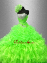 Best Selling Strapless Quinceanera Gowns in Spring Green  SWQD044-5FOR