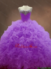 Custom Made Sweetheart Lilac Quinceanera Dresses with Beading and RufflesSWQD053-2FOR
