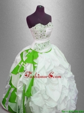 Discount Ball Gown Beaded Sweet 16 Gowns with Pick Ups SWQD042-2FOR