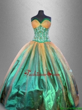 Discount Beaded Multi Color Quinceanera Gowns in Multi Color  SWQD041-2FOR