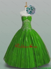 Elegant 2015 Fall Strapless Quinceanera Dresses with Beading and Appliques SWQD005-10FOR