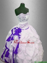 Fashionable Beaded and Pick Ups Quinceanera Gowns in Multi Color SWQD042-4FOR