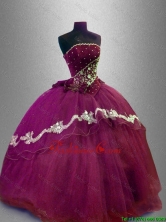 Fashionable Strapless Sweet 16 Dresses with Appliques SWQD024-1FOR