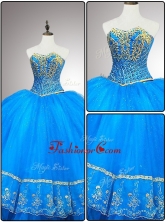 Fashionable Sweetheart Quinceanera Gowns with Appliques and BeadingSWQD055FOR