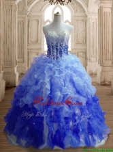 Hot Sale Big Puffy Gradient Color Quinceanera Dress with Beading and Ruffles SWQD150-4FOR