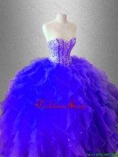 Luxurious Ball Gown Ruffles and Beaed Sweet 16 Dresses SWQD036-3FOR