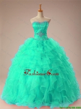 New Arrival 2016 Summer Sweetheart Beaded Quinceanera Dresses with Ruffles SWQD009-6FOR