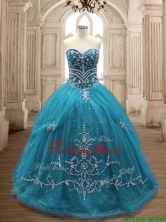 New Arrivals Big Puffy Sweet 16 Dress in Teal SWQD137-3FOR