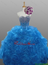 Perfect Beaded Quinceanera Gowns in Organza for 2015 Fall SWQD008-6FOR