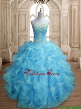 Popular Beaded and Ruffled Quinceanera Dress in Baby Blue SWQD155-5FOR