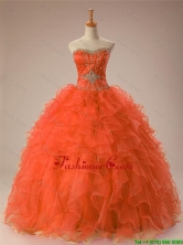 Pretty 2016 Summer Sweetheart Beaded Quinceanera Gowns in Organza SWQD009-2FOR