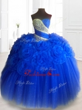 Classical Hand Made Flowers Sweet 16 Dresses in Royal BlueSWQD065-2FOR