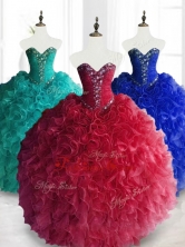 2016 Gorgeous Ball Gown Sweetheart Quinceanera Dresses with Beading SWQD066FOR