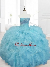 Cheap Ball Gown Sweet 15 Dresses with Beading and RufflesSWQD068-2FOR