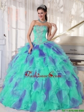 2016 Elegant Multi Color Strapless Floor Length Appliques Quinceanera Dresses with Beading PDZY471-26FOR