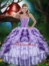 2016 Fall New Style Sweetheart Quinceanera Dresses with Beading and Ruffles QDDTA81002FOR