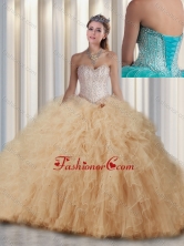 2016 New Style Ball Gown Sweet 16 Dresses with Beading and Ruffles SJQDDT299002FOR