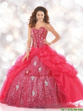 2016 Summer Popular Sweetheart Sweet 16 Dresses with Sequins and Beading QDDTA117002FOR