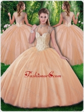 Beautiful Ball Gown Beading Sweet 16 Dresses for Fall SJQDDT279002FOR